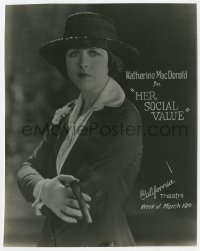 7h443 HER SOCIAL VALUE 7.5x9.25 still 1921 great portrait of Katherine MacDonald with arms crossed!