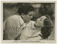 7h459 HUMORESQUE 8x10.25 still 1946 romantic c/u of John Garfield about to kiss Joan Crawford!