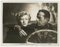 7h467 IN A LONELY PLACE 8x10.25 still 1950 Humphrey Bogart driving with arm around Gloria Grahame!