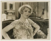 7h470 INA CLAIRE 8x10.25 still 1929 great seated smiling portrait from The Awful Truth!