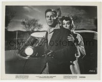7h481 IT CAME FROM OUTER SPACE 8x10.25 still 1953 Richard Carlson with gun & Barbara Rush by car!