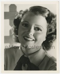 7h493 JANET GAYNOR deluxe 8x10 still 1930s great smiling portrait by Clarence Sinclair Bull!