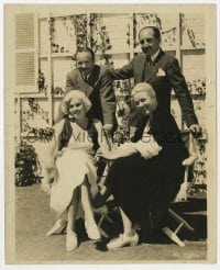 7h498 JEAN HARLOW 8x10 still 1933 with husband Hal Rosson, mom & stepfather after their wedding!