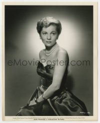 7h513 JOAN FONTAINE deluxe 8.25x10 key book still 1950 c/u in strapless dress & pearl necklace!