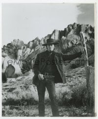 7h514 JOE KIDD 7x9 key book still 1972 Clint Eastwood pauses to survey the mountainous terrain!