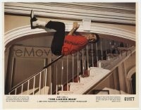 7h020 LADIES MAN color 7.75x10 still 1961 wacky scared Jerry Lewis clinging to the ceiling!