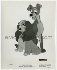 7h547 LADY & THE TRAMP 8x10.25 still 1955 Disney cartoon classic, best portrait of the title dogs!
