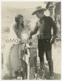 7h556 LAW OF THE RANGE 7x9 still 1928 Tim McCoy watches Joan Crawford properly sharpen a knife!
