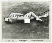 7h563 LIBERTINE 8.25x10 still 1969 Catherine Spaak laying completely naked on the ground!
