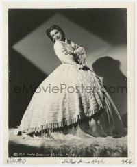 7h580 LORETTA YOUNG 8.25x10 still 1941 modeling a fur dress on fur rug from The Men in Her Life!