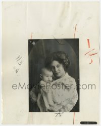 7h581 LORETTA YOUNG 8x10 still 1937 great portrait at 6 months old with her mother!
