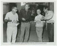 7h593 MacKENNA'S GOLD candid 8.25x10 still 1969 Gregory Peck & Sharif on set with writer & director!
