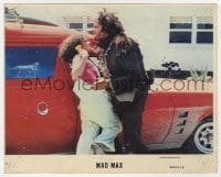 7h023 MAD MAX color 8x10 still #4 1979 Joanne Samuels knees Hugh Keays-Byrne in the groin!