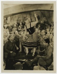 7h612 MARIANNE 8x10.25 still 1929 sexy Marion Davies on table entertaining WWI soldiers!