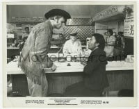 7h638 MIDNIGHT COWBOY 8x10.25 still 1969 Dustin Hoffman & Jon Voight argue in diner, Schlesinger!