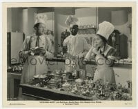 7h656 MOUNTAIN MUSIC 8x10.25 still 1937 Bob Burns & Martha Raye in kitchen with black chef!