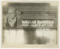 7h666 MY SIN 8x10 still 1931 theater front with Tallulah Bankhead, devastating realism & drama!
