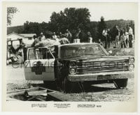 7h676 NIGHT OF THE LIVING DEAD 8.25x10 still 1968 crew films policeman with dog by police car!