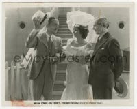 7h704 ONE WAY PASSAGE 8x10 still 1932 William Powell greets Kay Francis, classic doomed romance!