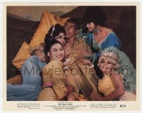 7h029 OUR MAN FLINT color 8x10 still 1966 James Coburn surrounded by sexy girls, James Bond spoof!