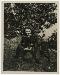 7h709 PADDY THE NEXT BEST THING 8x10.25 still 1933 Janet Gaynor with her dogs between scenes!
