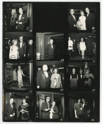 7h719 PATTON 8.25x10 contact sheet 1970 great candid images from English premiere of the movie!