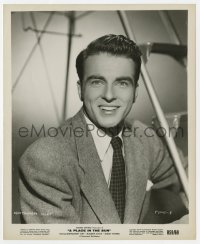 7h729 PLACE IN THE SUN 8.25x10 still R1959 head & shoulders smiling portrait of Montgomery Clift!