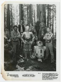7h769 RETURN OF THE JEDI candid 7.5x9.5 still 1983 top stars with George Lucas & Richard Marquand!