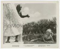 7h772 REVENGE OF THE CREATURE 8.25x10 still 1955 c/u of the monster approaching scared child!