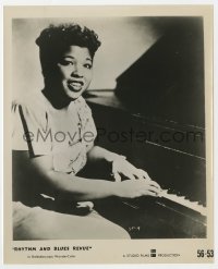 7h776 RHYTHM & BLUES REVUE 8.25x10 still 1955 close up of singer Ruth Brown sitting at piano!