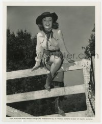7h778 RIDE 'EM COWBOY 8x10 still 1942 c/u of sexy cowgirl Mary Lou Cook of The Merry Macs!