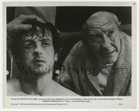 7h794 ROCKY 8.25x10.25 still 1977 close up of boxer Sylvester Stallone & manager Burgess Meredith!