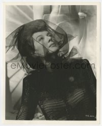 7h802 ROSALIND RUSSELL deluxe 8x10 still 1940s wonderful close portrait wearing black veil!