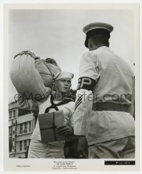 7h809 SAND PEBBLES 8x10 still 1967 great c/u of sailor Steve McQueen with his gear on shoulder!