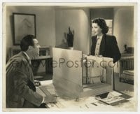 7h820 SECRETS OF AN ACTRESS 8.25x10 still 1938 pretty Kay Francis stares at architect George Brent!