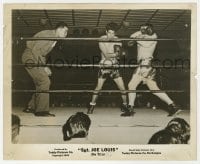 7h825 SGT. JOE LOUIS ON TOUR 8x10 still 1943 the heavyweight champion boxer as the referee, rare!
