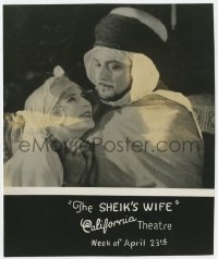 7h826 SHEIK'S WIFE 7.5x9 still 1921 close up of English Emmy Lynn & Sheik Marcel Vibert!