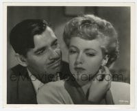 7h842 SOMEWHERE I'LL FIND YOU deluxe 8x10 still 1942 great c/u of sexy Lana Turner & Clark Gable!