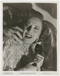 7h846 SORRY WRONG NUMBER 8x10.25 still 1948 terrified Barbara Stanwyck c/u grabbed as she phones!