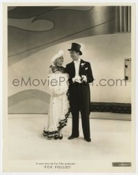 7h857 STAND UP & CHEER 8x10 still 1934 pretty Madge Evans in cool dress with James Dunn in tuxedo!