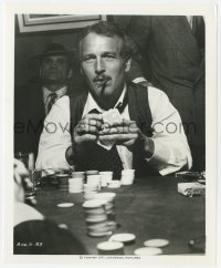 7h863 STING 8x10 still R1977 con artist Paul Newman takes on New York racketeer in poker game!