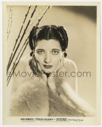 7h865 STOLEN HOLIDAY 8x10.25 still 1937 Michael Curtiz, close portrait of sexy Kay Francis in fur!