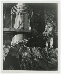7h916 TIME MACHINE 8x10 still 1960 great image of Morlock with whip around Rod Taylor's neck!