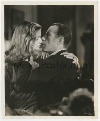7h917 TO HAVE & HAVE NOT 8.25x10 still 1944 Humphrey Bogart & sexy Lauren Bacall about to kiss!