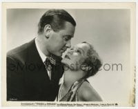 7h929 TROUBLE IN PARADISE 8x10.25 still 1932 c/u of Herbert Marshall about to kiss Miriam Hopkins!