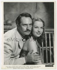 7h944 VICTORY 8x10 still 1940 romantic close up of Fredric March & sexy tropical Betty Field!
