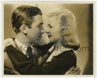 7h953 VIVACIOUS LADY 8.25x10 still 1938 best portrait of James Stewart & Ginger Rogers by Miehle!