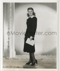 7h544 KITTY FOYLE 8.25x10 still 1940 Ginger Rogers in suit of navy blue wool twill & white collar!