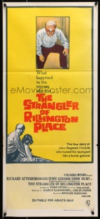 7j003 10 RILLINGTON PLACE Aust daybill 1971 The Strangler of Rillington Place, Christie sex-murders!