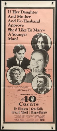 7j014 40 CARATS Aust daybill 1973 Gene Kelly, Binnie Barnes, Liv Ullmann & Edward Albert!